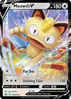Meowth V SWSH Black Star Promos