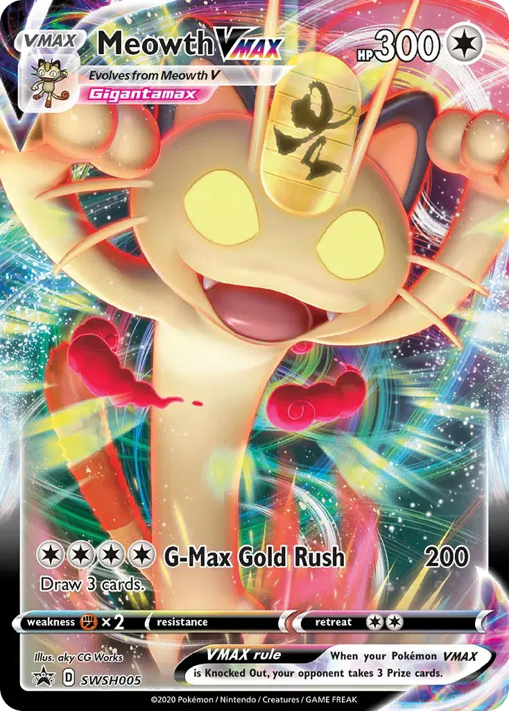 Meowth VMAX SWSH Black Star Promos SWSH005