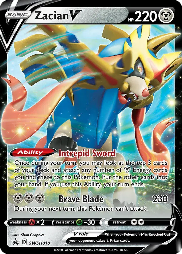Zacian V SWSH Black Star Promos SWSH018