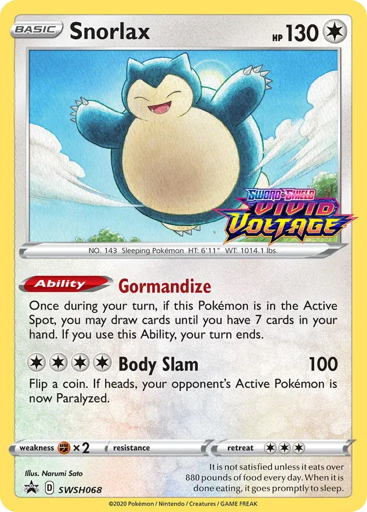 Snorlax SWSH Black Star Promos SWSH068