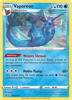 Vaporeon SWSH Black Star Promos