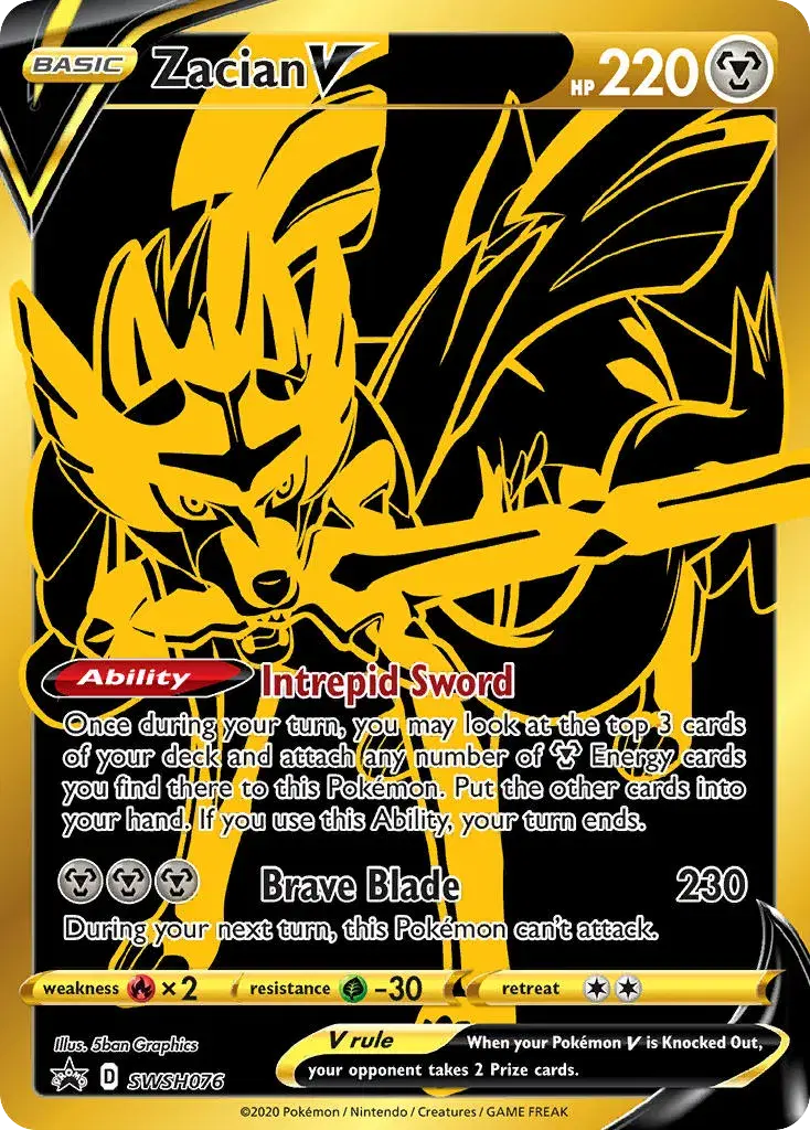 Zacian V SWSH Black Star Promos SWSH076