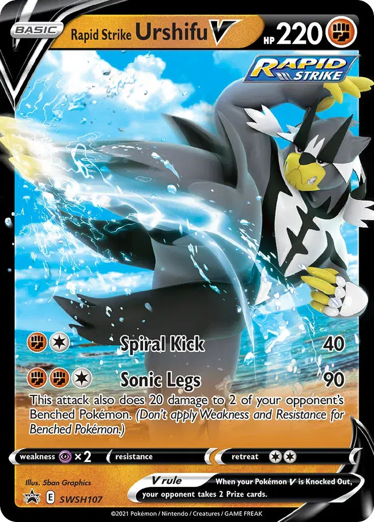 Rapid Strike Urshifu V SWSH Black Star Promos SWSH107
