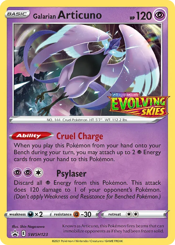 Galarian Articuno SWSH Black Star Promos SWSH123