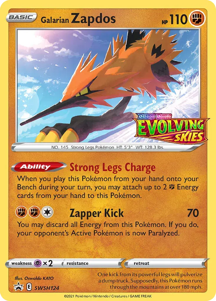 Galarian Zapdos SWSH Black Star Promos SWSH124