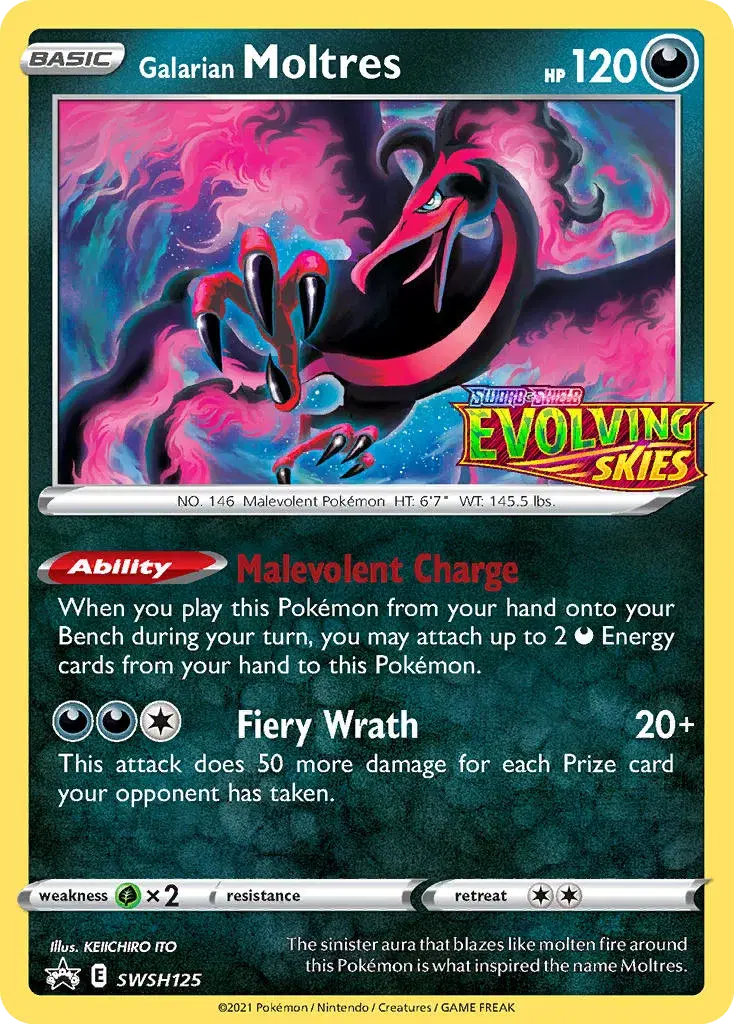 Galarian Moltres SWSH Black Star Promos SWSH125