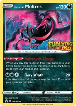 Galarian Moltres SWSH Black Star Promos