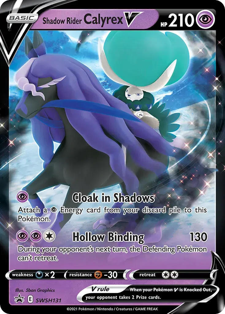 Shadow Rider Calyrex V SWSH Black Star Promos SWSH131