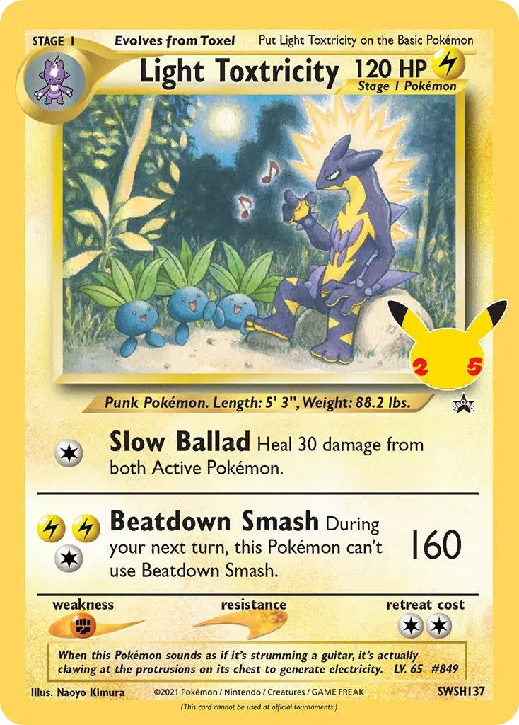 Light Toxtricity SWSH Black Star Promos SWSH137