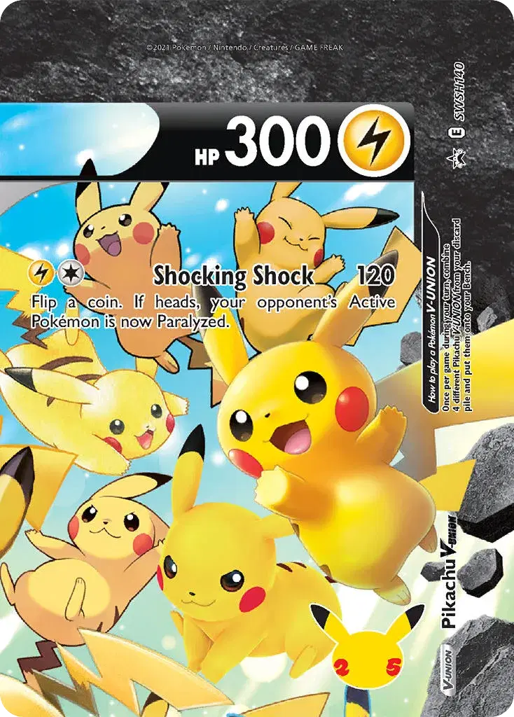 Pikachu V-UNION SWSH Black Star Promos SWSH140