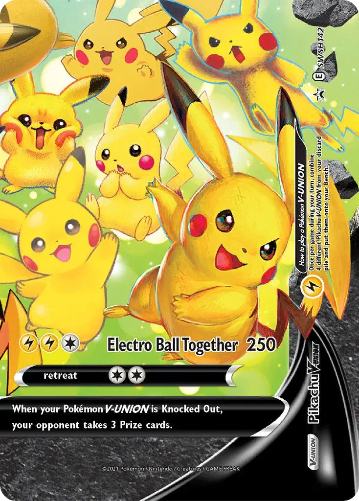 Pikachu V-UNION SWSH Black Star Promos SWSH142