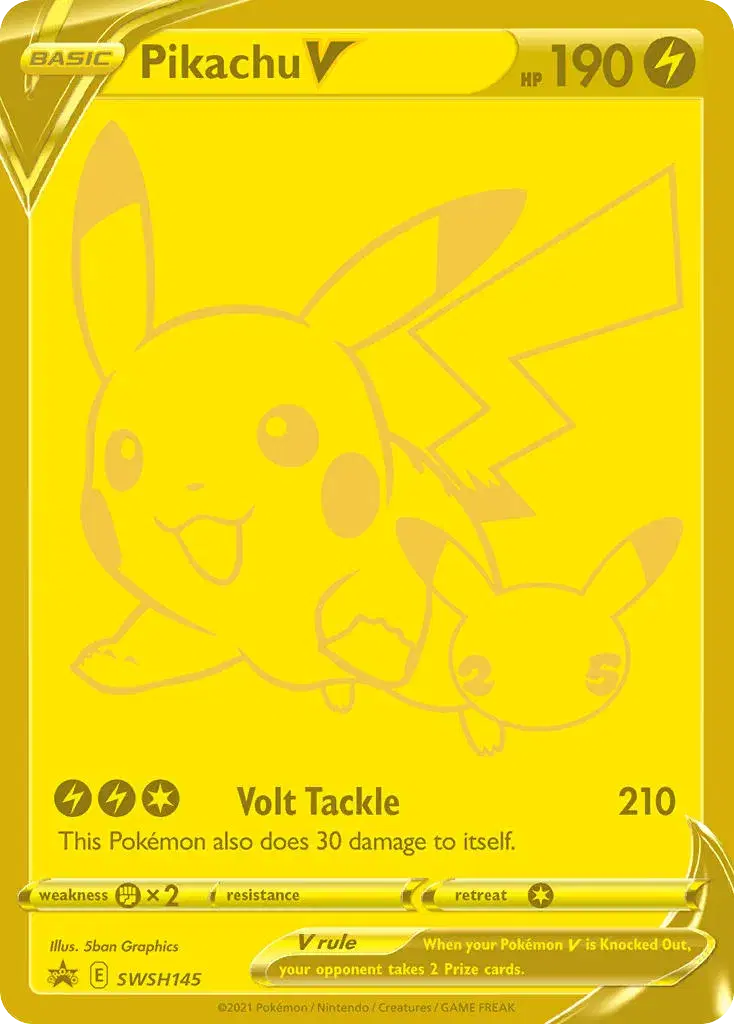 Pikachu V SWSH Black Star Promos SWSH145
