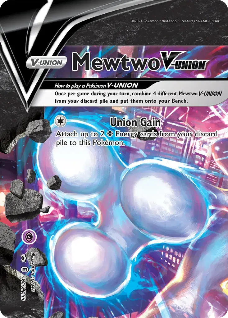 Mewtwo V-UNION SWSH Black Star Promos SWSH159