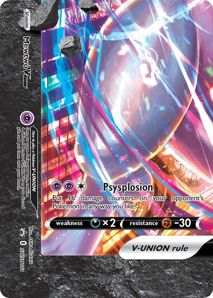 Mewtwo V-UNION SWSH Black Star Promos SWSH161