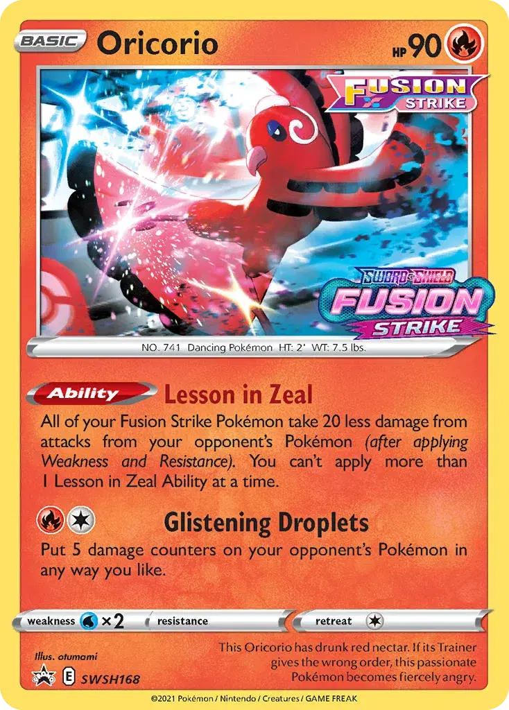 Oricorio SWSH Black Star Promos SWSH168