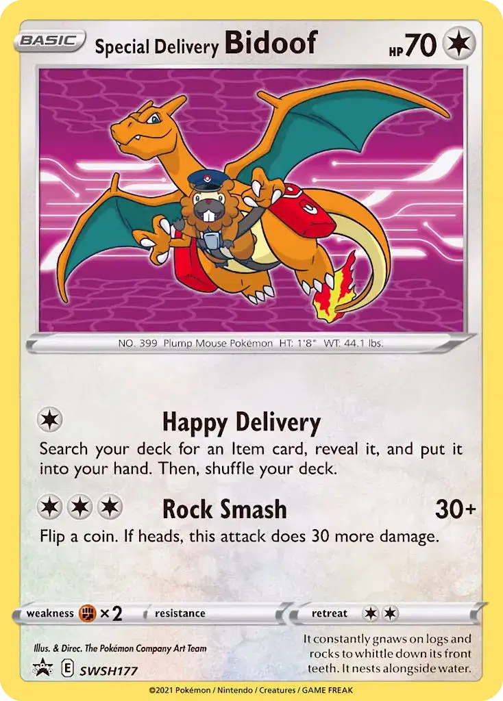 Special Delivery Bidoof SWSH Black Star Promos SWSH177