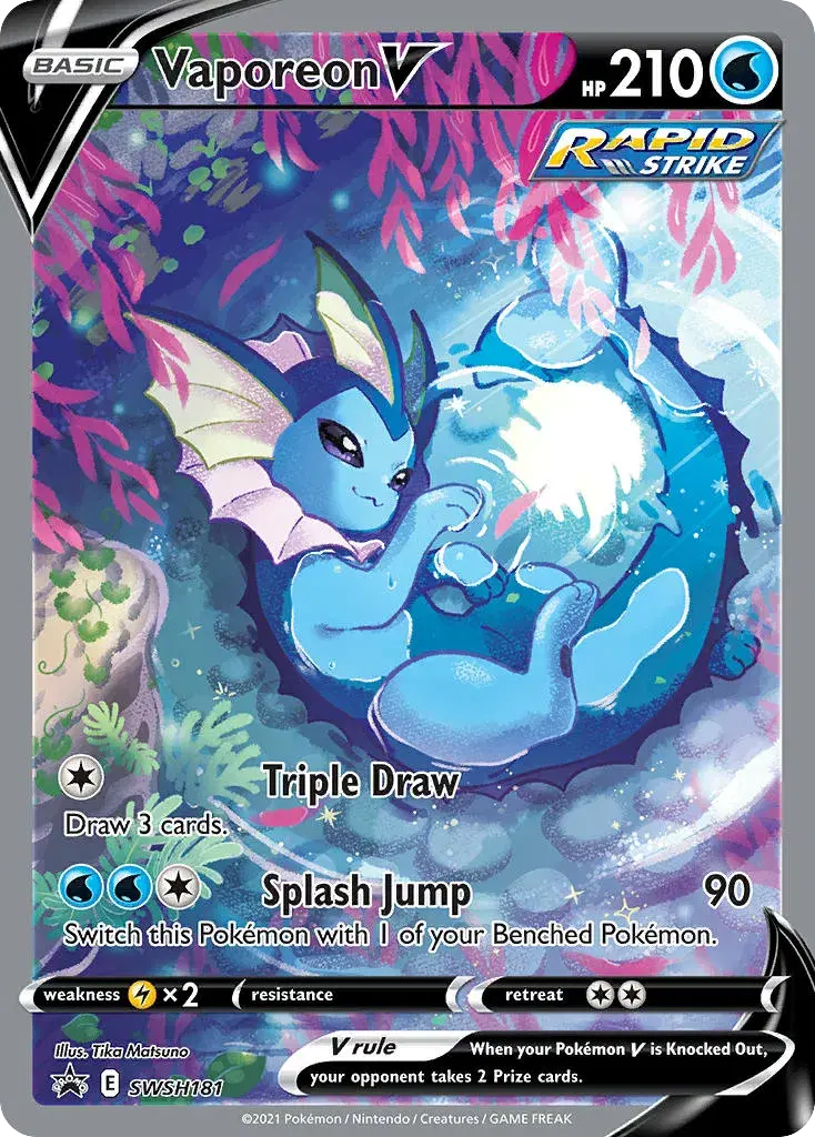 Vaporeon V SWSH Black Star Promos SWSH181
