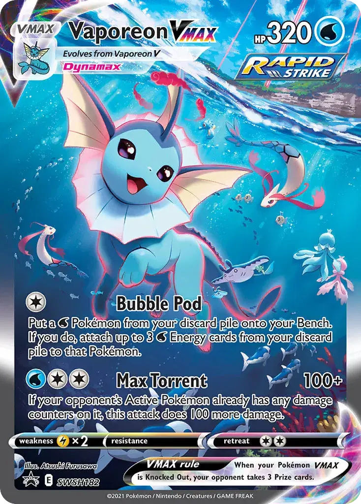 Vaporeon VMAX SWSH Black Star Promos SWSH182