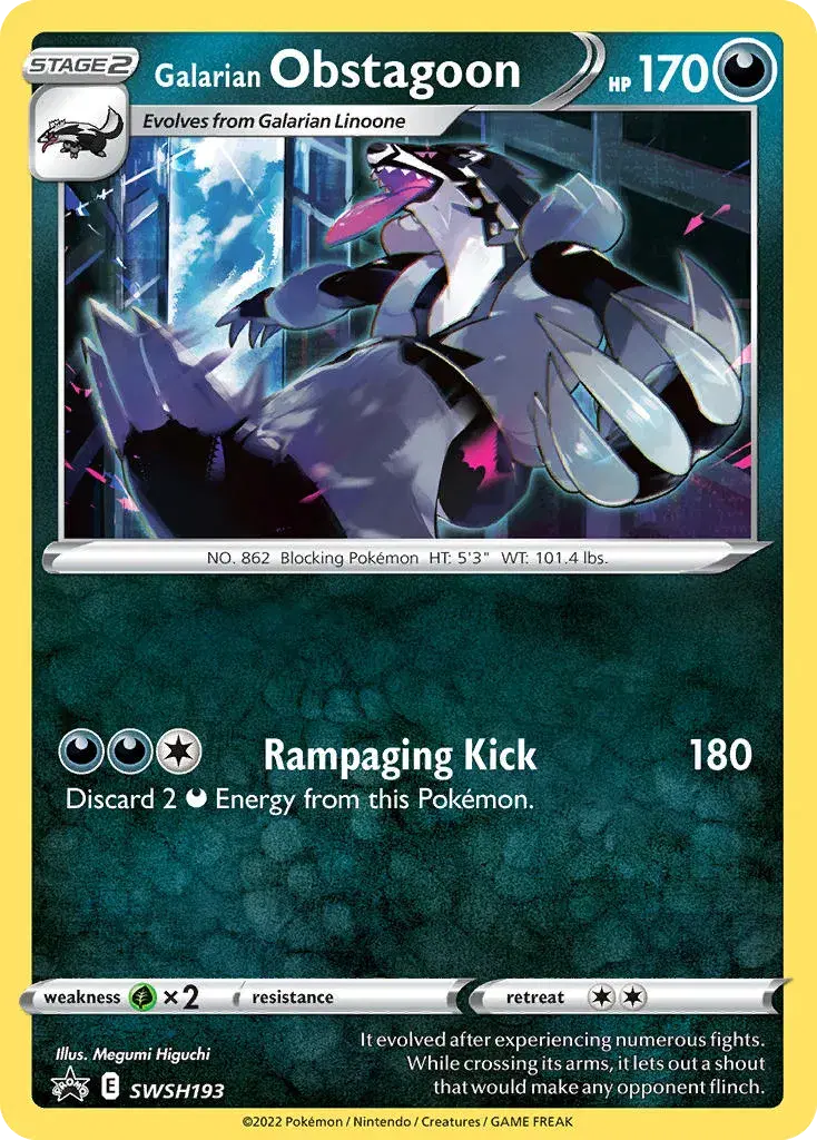 Galarian Obstagoon SWSH Black Star Promos SWSH193