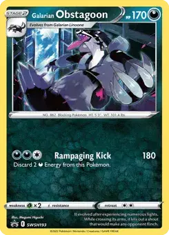 Galarian Obstagoon SWSH Black Star Promos