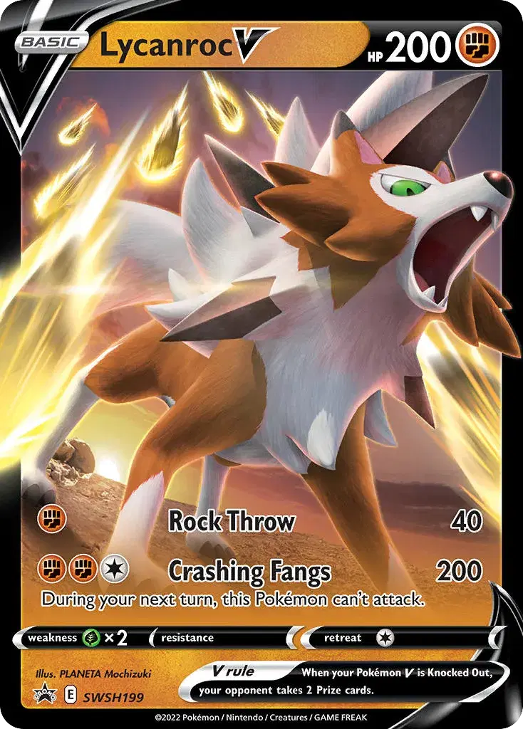 Lycanroc V SWSH Black Star Promos SWSH199