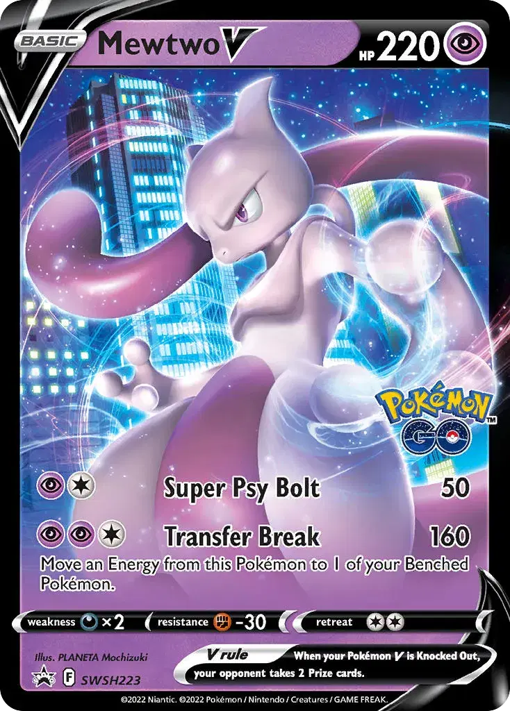 Mewtwo V SWSH Black Star Promos SWSH223
