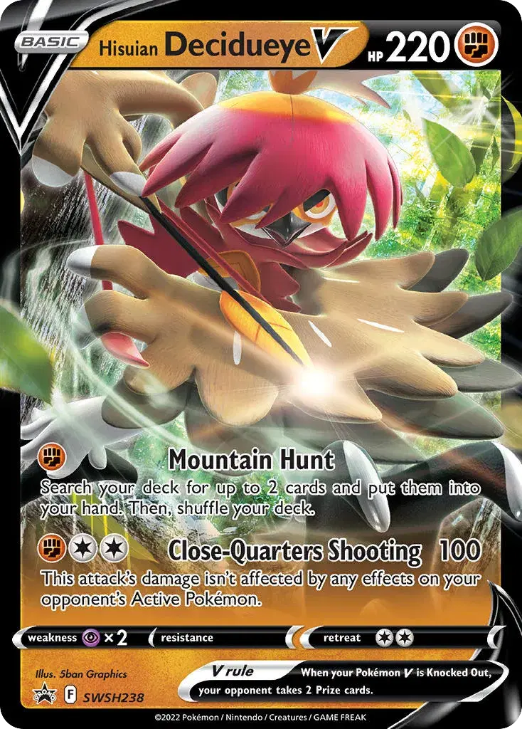 Hisuian Decidueye V SWSH Black Star Promos SWSH238