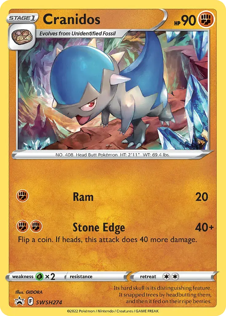 Cranidos SWSH Black Star Promos SWSH274