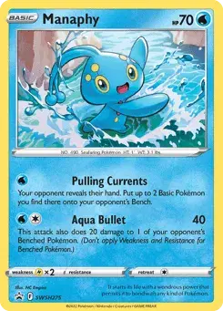 Manaphy SWSH Black Star Promos