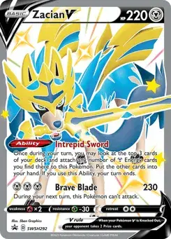 Zacian V SWSH Black Star Promos