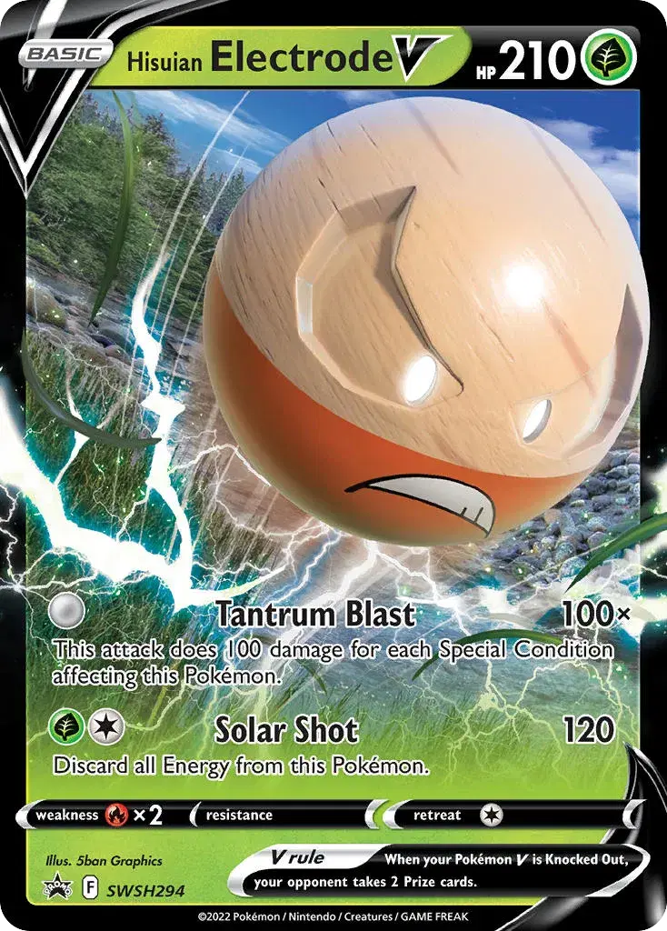 Hisuian Electrode V SWSH Black Star Promos SWSH294