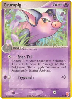 Grumpig EX Trainer Kit 2 Plusle