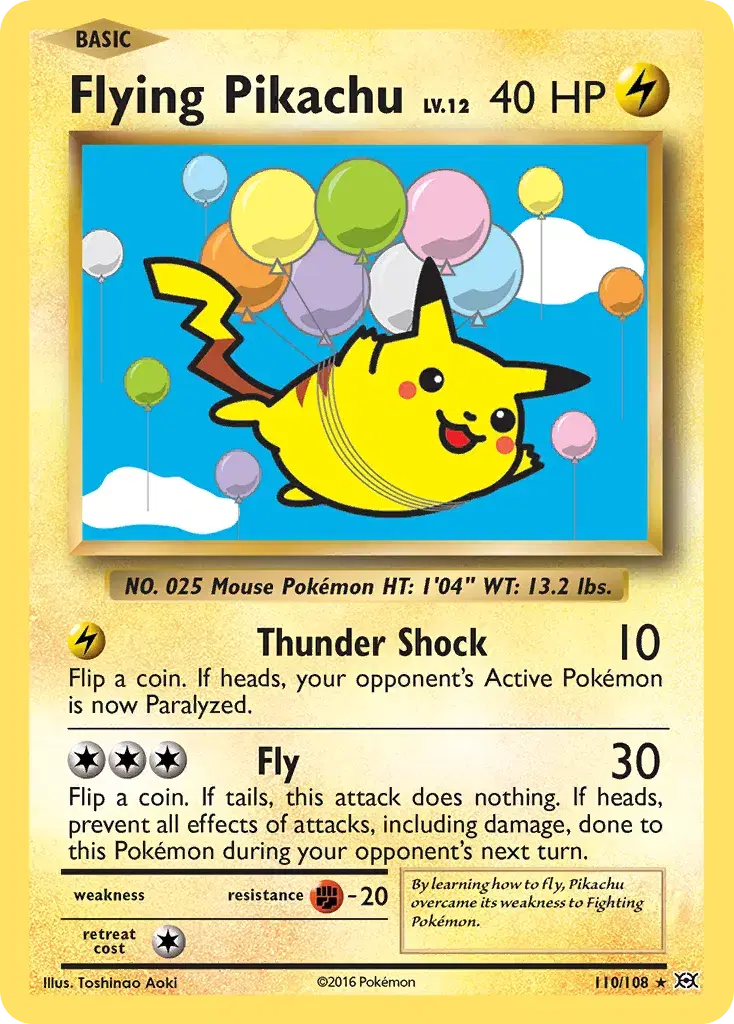 Flying Pikachu Evolutions 110