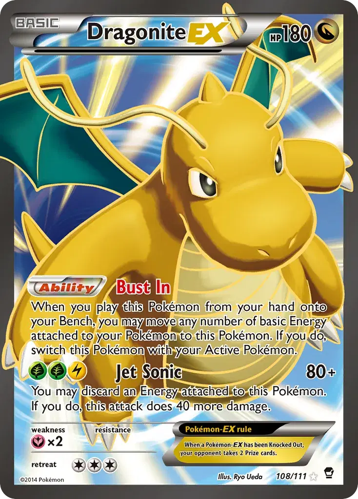 Dragonite-EX Furious Fists 108