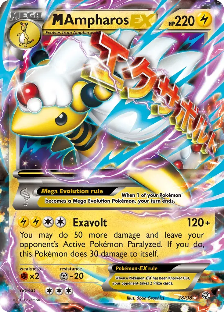 M Ampharos-EX Ancient Origins 28