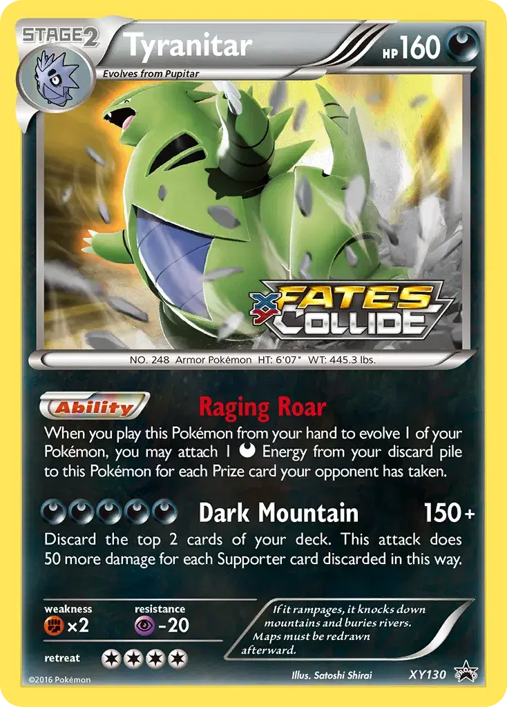 Tyranitar XY Black Star Promos XY130