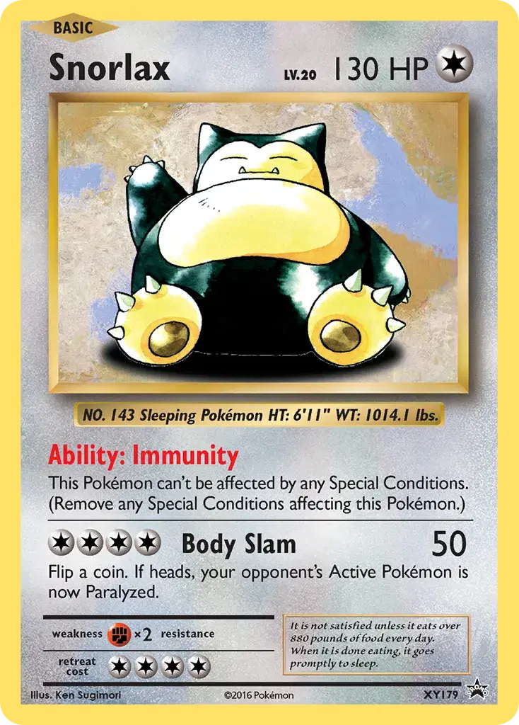 Snorlax XY Black Star Promos XY179
