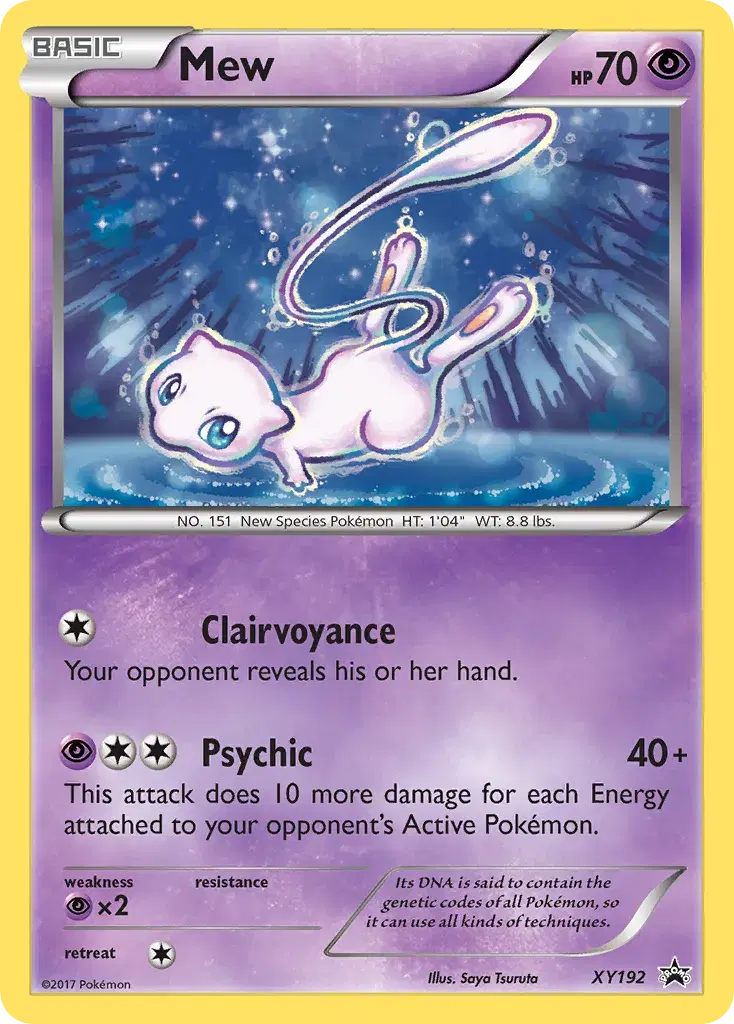 Mew XY Black Star Promos XY192